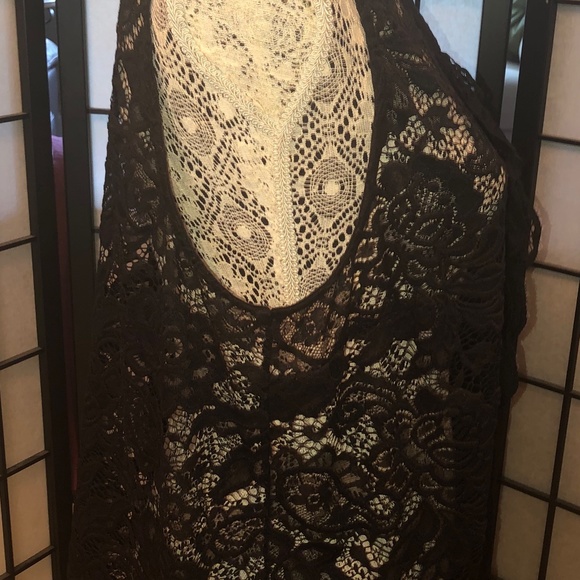 WHO WHAT WHERE Black Lace Tank Top XXL - Picture 2 of 5